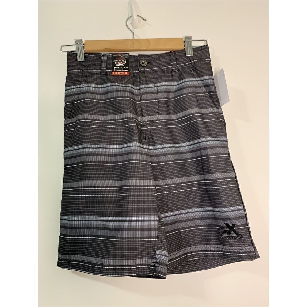 ZeroXposur Size Small 8 Boys Performance Shorts Black  Adjustable Waist M58471